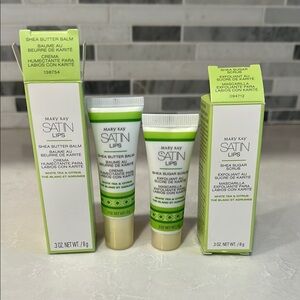 NEW Mary Kay Satin Lips Shea Butter Balm - Cream and Shea Sugar Scrub